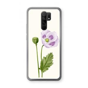 CaseCompany Purple poppy: Xiaomi Redmi 9 Transparant Hoesje