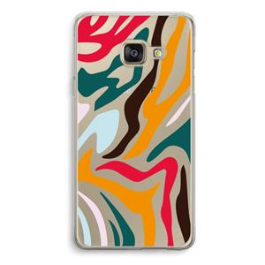 CaseCompany Colored Zebra: Samsung A3 (2017) Transparant Hoesje