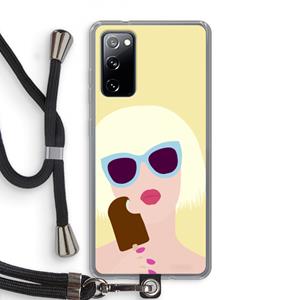 CaseCompany Ice cream: Samsung Galaxy S20 FE / S20 FE 5G Transparant Hoesje met koord