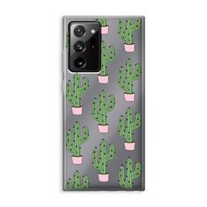 CaseCompany Cactus Lover: Samsung Galaxy Note 20 Ultra / Note 20 Ultra 5G Transparant Hoesje