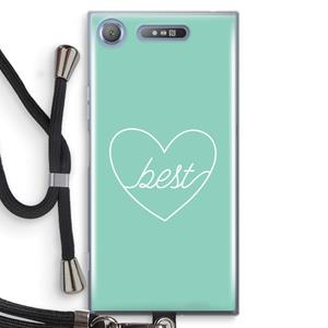 CaseCompany Best heart pastel: Sony Xperia XZ1 Transparant Hoesje met koord