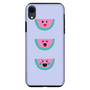 CaseCompany Smiley watermeloen: iPhone XR Tough Case