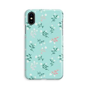 CaseCompany Small white flowers: iPhone Xs Volledig Geprint Hoesje