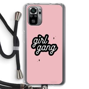 CaseCompany Girl Gang: Xiaomi Redmi Note 10S Transparant Hoesje met koord