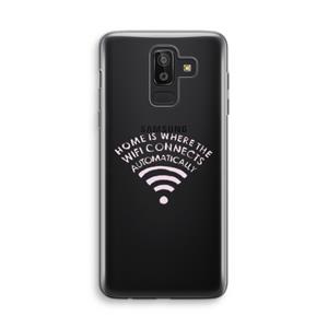 CaseCompany Home Is Where The Wifi Is: Samsung Galaxy J8 (2018) Transparant Hoesje
