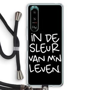 CaseCompany De Sleur: Sony Xperia 5 III Transparant Hoesje met koord