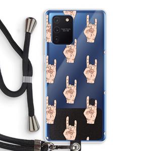 CaseCompany Rock: Samsung Galaxy Note 10 Lite Transparant Hoesje met koord
