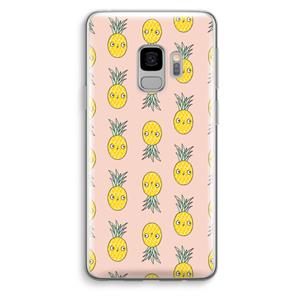 CaseCompany Ananas: Samsung Galaxy S9 Transparant Hoesje
