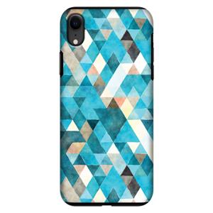 CaseCompany Gekleurde driehoekjes blauw: iPhone XR Tough Case