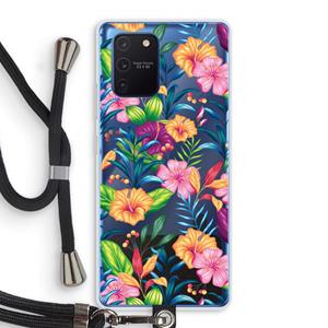 CaseCompany Tropisch 2: Samsung Galaxy Note 10 Lite Transparant Hoesje met koord
