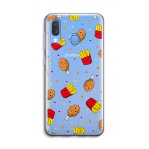 CaseCompany Chicken 'n Fries: Samsung Galaxy A40 Transparant Hoesje