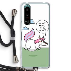 CaseCompany Unicorn: Sony Xperia 5 III Transparant Hoesje met koord