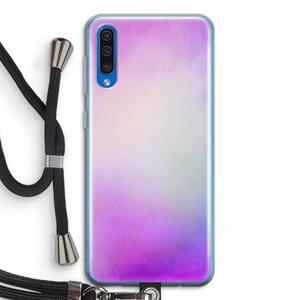 CaseCompany Clouds pastel: Samsung Galaxy A50 Transparant Hoesje met koord