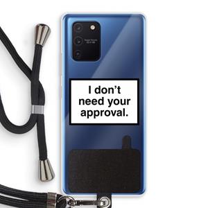 CaseCompany Don't need approval: Samsung Galaxy Note 10 Lite Transparant Hoesje met koord