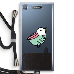 CaseCompany Birdy: Sony Xperia XZ1 Transparant Hoesje met koord