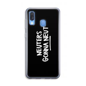 CaseCompany Neuters (zwart): Samsung Galaxy A40 Transparant Hoesje