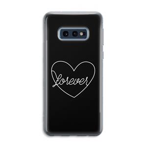 CaseCompany Forever heart black: Samsung Galaxy S10e Transparant Hoesje