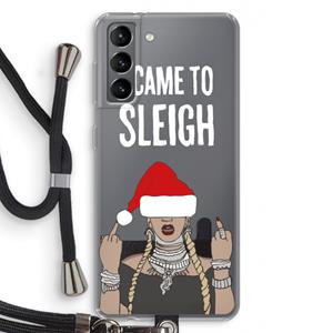 CaseCompany Came To Sleigh: Samsung Galaxy S21 Transparant Hoesje met koord
