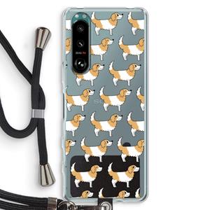 CaseCompany Doggy: Sony Xperia 5 III Transparant Hoesje met koord