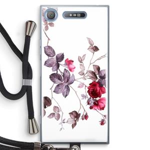 CaseCompany Mooie bloemen: Sony Xperia XZ1 Transparant Hoesje met koord