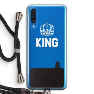 CaseCompany King zwart: Samsung Galaxy A50 Transparant Hoesje met koord