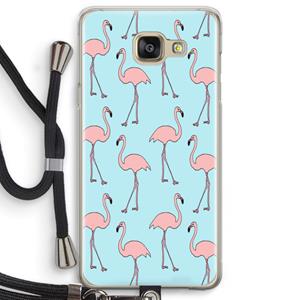 CaseCompany Anything Flamingoes: Samsung Galaxy A5 (2016) Transparant Hoesje met koord