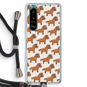 CaseCompany Pony: Sony Xperia 5 III Transparant Hoesje met koord