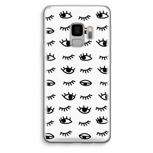 CaseCompany Eye pattern #2: Samsung Galaxy S9 Transparant Hoesje