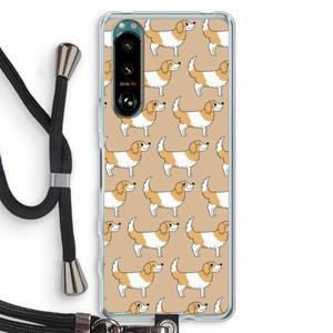 CaseCompany Doggy: Sony Xperia 5 III Transparant Hoesje met koord