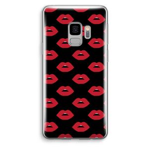CaseCompany Lips: Samsung Galaxy S9 Transparant Hoesje
