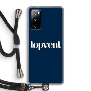 CaseCompany Topvent Navy: Samsung Galaxy S20 FE / S20 FE 5G Transparant Hoesje met koord