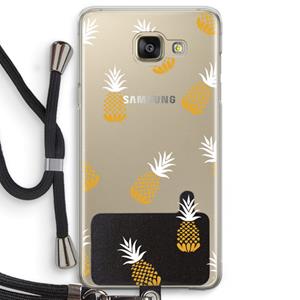 CaseCompany Ananasjes: Samsung Galaxy A5 (2016) Transparant Hoesje met koord