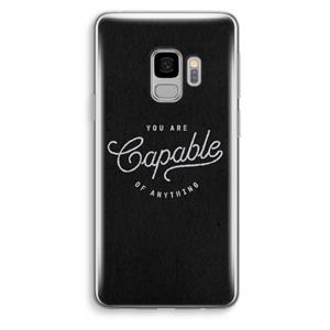 CaseCompany Capable: Samsung Galaxy S9 Transparant Hoesje