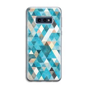 CaseCompany Gekleurde driehoekjes blauw: Samsung Galaxy S10e Transparant Hoesje