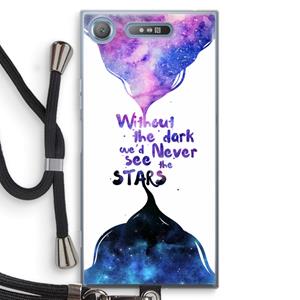 CaseCompany Stars quote: Sony Xperia XZ1 Transparant Hoesje met koord