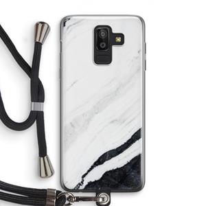 CaseCompany Elegante marmer: Samsung Galaxy J8 (2018) Transparant Hoesje met koord