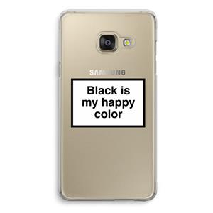 CaseCompany Black is my happy color: Samsung A3 (2017) Transparant Hoesje