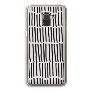 CaseCompany Moroccan stripes: Samsung Galaxy A8 (2018) Transparant Hoesje