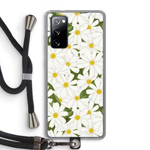 CaseCompany Summer Daisies: Samsung Galaxy S20 FE / S20 FE 5G Transparant Hoesje met koord