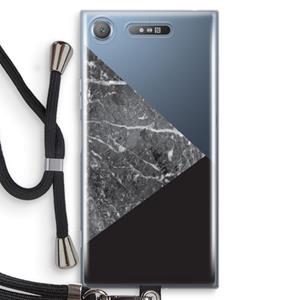 CaseCompany Combinatie marmer: Sony Xperia XZ1 Transparant Hoesje met koord