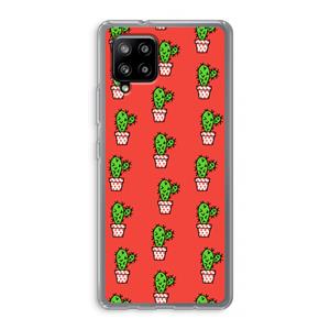 CaseCompany Mini cactus: Samsung Galaxy A42 5G Transparant Hoesje