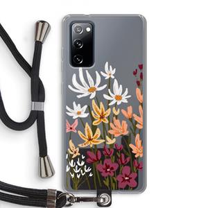 CaseCompany Painted wildflowers: Samsung Galaxy S20 FE / S20 FE 5G Transparant Hoesje met koord