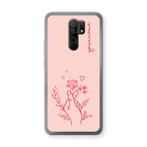 CaseCompany Giving Flowers: Xiaomi Redmi 9 Transparant Hoesje
