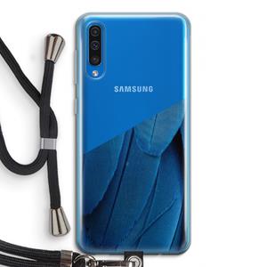 CaseCompany Pauw: Samsung Galaxy A50 Transparant Hoesje met koord