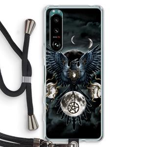 CaseCompany Sinister Wings: Sony Xperia 5 III Transparant Hoesje met koord