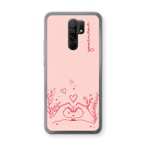 CaseCompany Love is in the air: Xiaomi Redmi 9 Transparant Hoesje