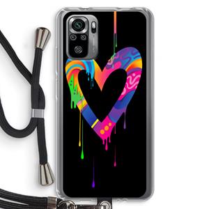 CaseCompany Melts My Heart: Xiaomi Redmi Note 10S Transparant Hoesje met koord