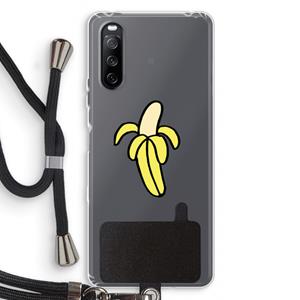 CaseCompany Banana: Sony Sony Xperia 10 III Transparant Hoesje met koord