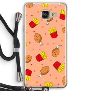 CaseCompany Chicken 'n Fries: Samsung Galaxy A5 (2016) Transparant Hoesje met koord