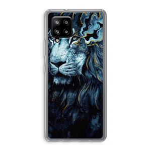 CaseCompany Darkness Lion: Samsung Galaxy A42 5G Transparant Hoesje